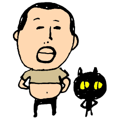 higepocha my father and black cat
