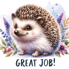 Realistic Cute Hedgehogs: Watercolor Art