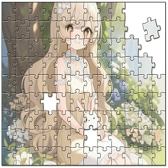 Easy Beautiful Girl Puzzle Sticker