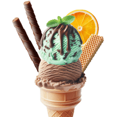 (S)collage_eat ice cream