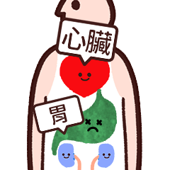Human body organ combination stickers