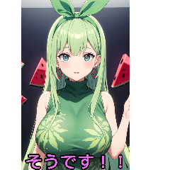 Anime Watermelon Girl