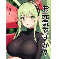 Anime Watermelon Girl (Daily Language 2)