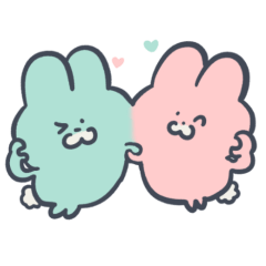 LOVE LOVE Rabbits sticker