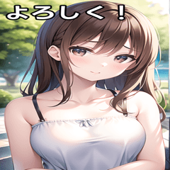 Summer clothes brown hair date girl