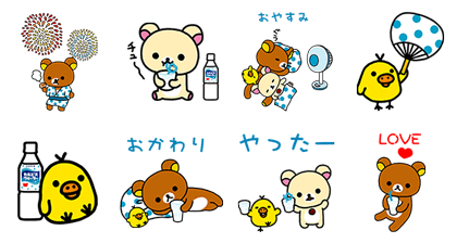 「CALPIS WATER」 Rilakkuma Stickers