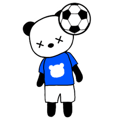 panda that loves soccer