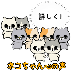 four cats and speech balloon Sticker