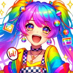 Rainbow Pop Character