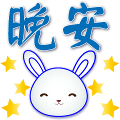 Practical Phrases-- Cute White Rabbit