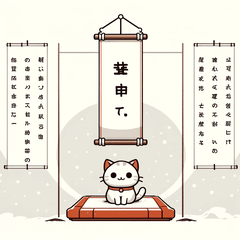 Stiker Haiku Kucing Imut