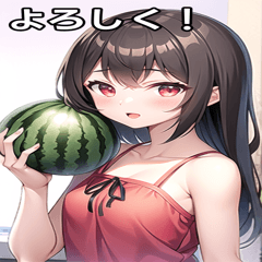 cute watermelon girl