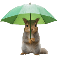 animals with umbrellas