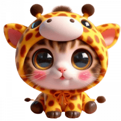 Giraffe Cat Loves You