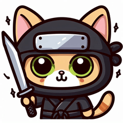 Cat Ninja - Yuru-nyan Greeting