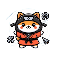 Shiba Inu Ninja - Yurumaru Greetings2