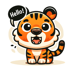 Playful Saber-toothed Tiger Stickers