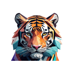 Polygon Stamp tiger