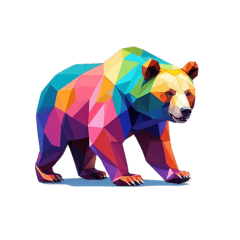Polygon Sticker Bear