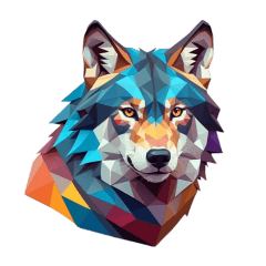 Polygon Stamp Wolf