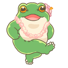 Japanese tree frog moving Sticker 9