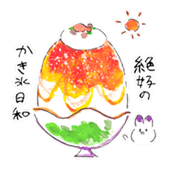 A rabbit who loves shaved ice
