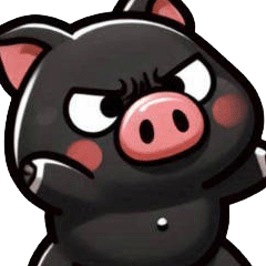Cute Black Pig 1
