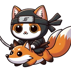 Cat Ninja - Yuru-nyan Greeting2