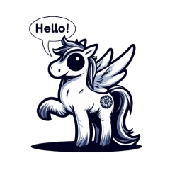 creepy Pegasus sticker 002