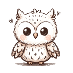 Owl stickers with a friendly atmosphere