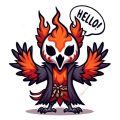 creepy phoenix sticker 002