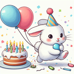 Animals saying happy birthday
