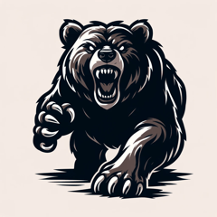 Stiker Beruang Galak