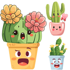 Cute cactus combination