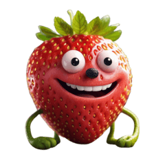 mysterious strawberry sticker