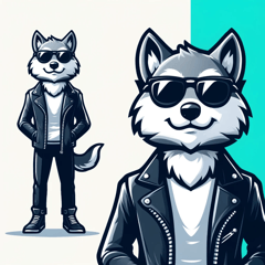 Cool Wolf Stickers