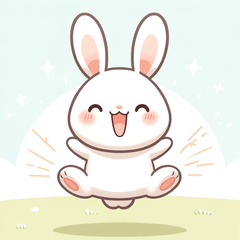 Jumping Bunny Stickers