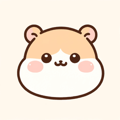 Fluffy Hamster Stickers