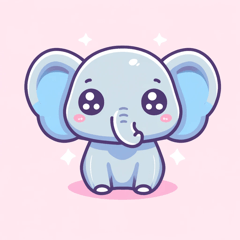 Cute Elephant Stickers