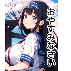 Anime sailor suit girl daily language 2