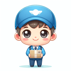 Cute Delivery Boy Stickers