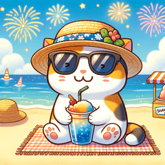 Summer Fun Calico Cat