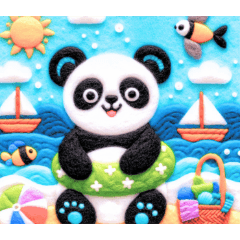 Panda di Tepi Pantai