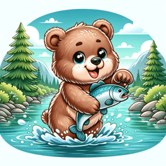 Cute Bear Cub Sticker Pack