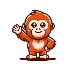 Cute Orangutan Stickers