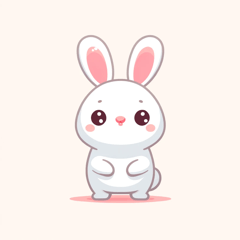 Cute Rabbit Sticker Set