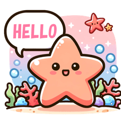 Bintang Laut Lucu Mengucapkan Halo