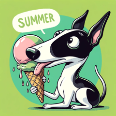Summer Fun Greyhound Stickers