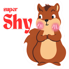 Shy Squirrel stckers