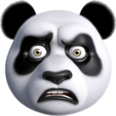 Funny Face Panda's Feelings
